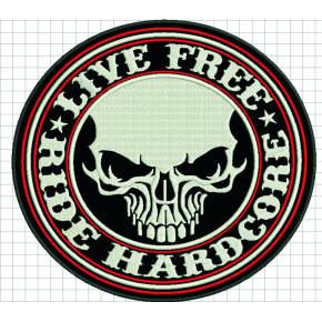 nášivka Live free ride hardcore