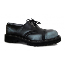 boty kožené KMM 3 dírkové černé/jeans