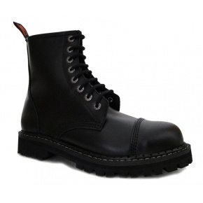 boty kožené KMM 8 dírkové černé