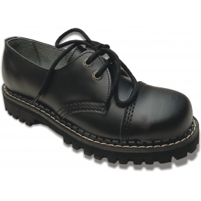 boty kožené KMM 2 dírkové černé