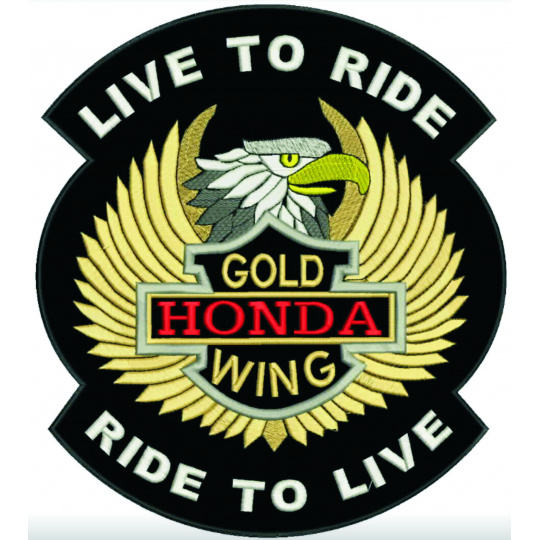 nášivka Live to ride Honda GoldWing